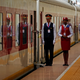 Stewardesses stand in line during the inauguration of the new train line linking Addis Ababa-Djibouti line in October 2016.